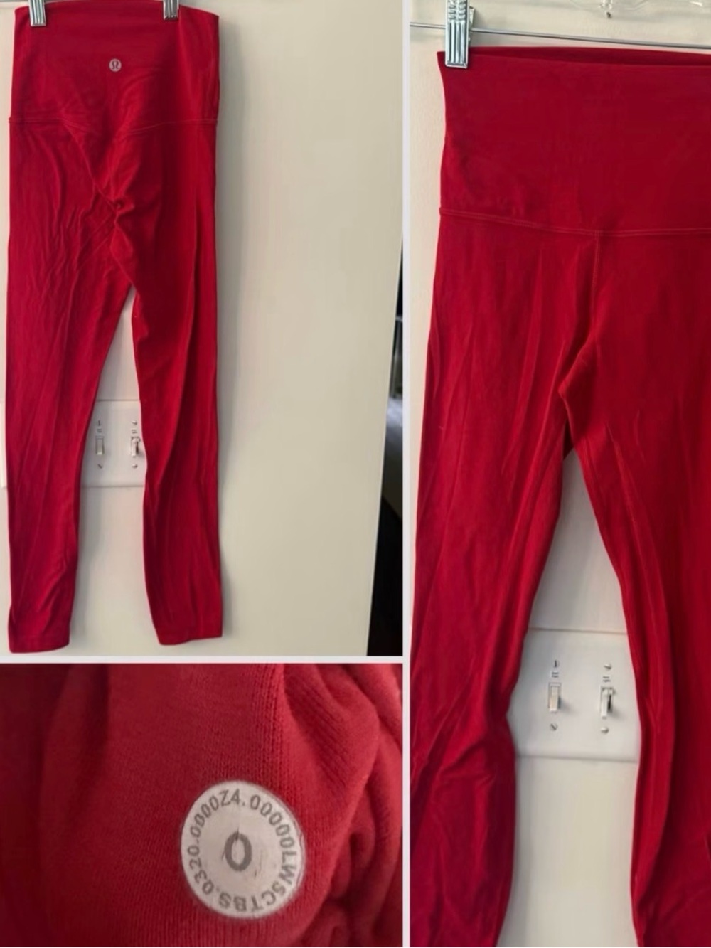 Lululemon red align leggings size 0 - 25 inch length